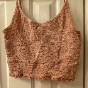 Size large crop tank top from Hollister, peach coral color